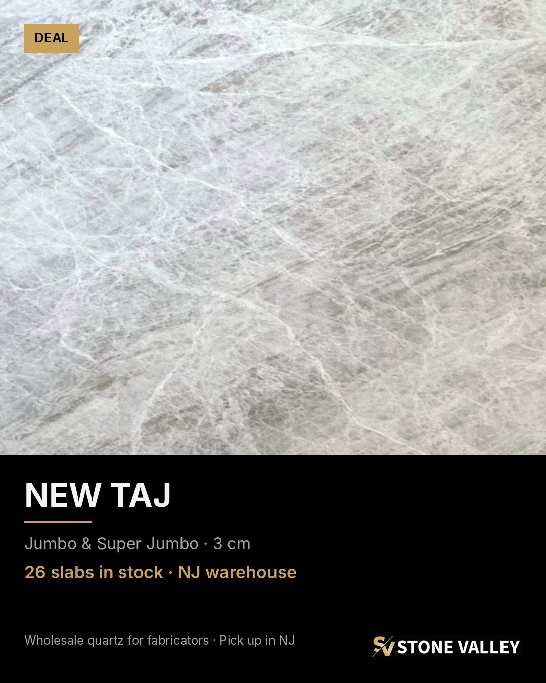 New Taj quartz slab — Deals